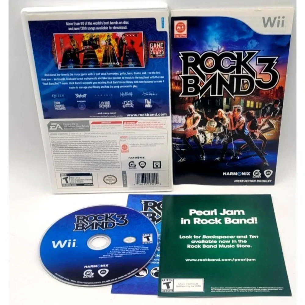 Rock Band 3 (Nintendo Wii, 2010) CIB COMPLETE IN BOX